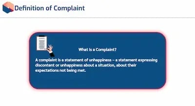 Complaints Handling Definition