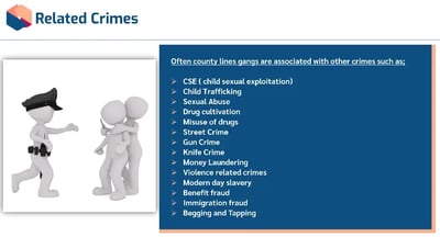 County Lines and Knife Crime related crimes