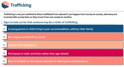 County Lines and Knife Crime trafficking