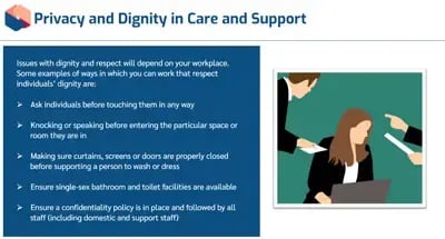 Dignity, Privacy and Respect in care and support