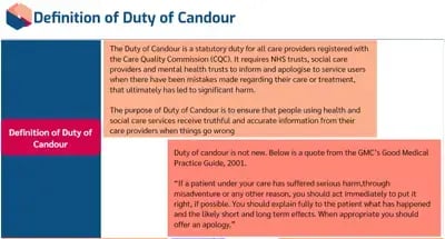 Duty of Candour definition