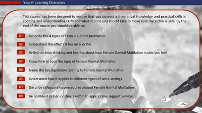 FGM Awareness learning outcomes
