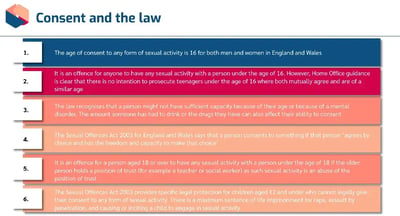 Harmful Sexual Behaviour consent and the law