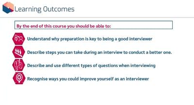 Interview Skills learning outcomes