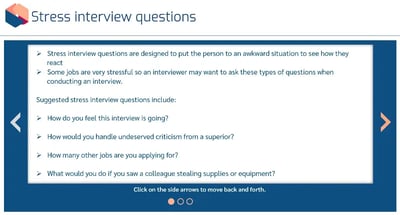 Interview Skills stress interview questions