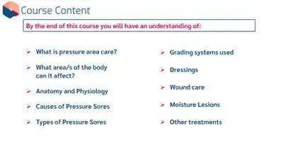 Pressure Care and Moisture Lesion Awareness learning outcome