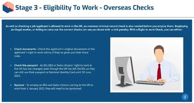 Safer Recruitment in Education Eligibility to Work Overseas Checks