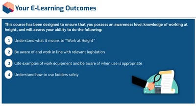 Working at Height Awareness Learning Outcomes